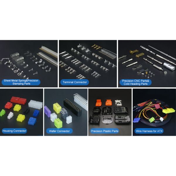 4p Brass Crimp Terminals 2.5mm Female Metal Stamping 3A 250V