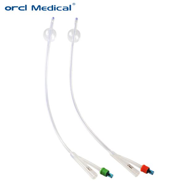 8Fr 10Fr 12Fr 14Fr 16Fr 18Fr 20Fr 22Fr 24Fr 2 vias de silicone cateter Foley