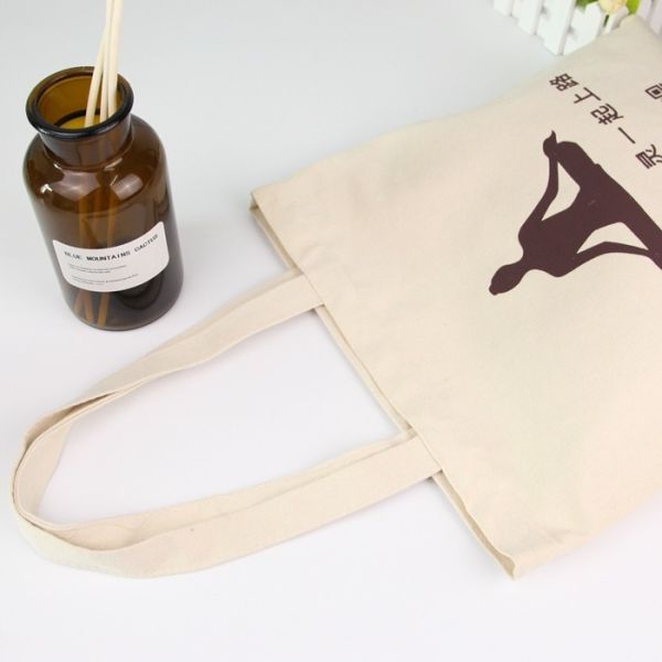 Trendy Items Custom Printed Reusable Shopping Bags Natural Cotton Shoe Bags