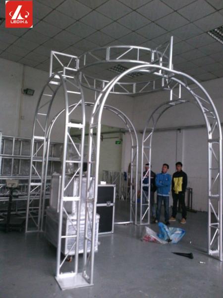 Creative Aluminum Square Stage Lighting Truss Pentagram / Heart Shape For Wedding