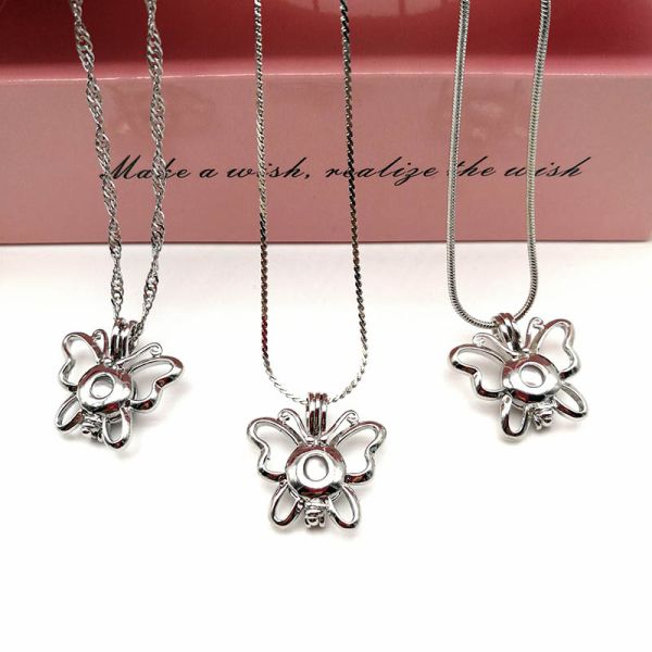 Fashion DIY Hollow Pearl Cage Pendant Jewelry Making Essential Oil Diffuser