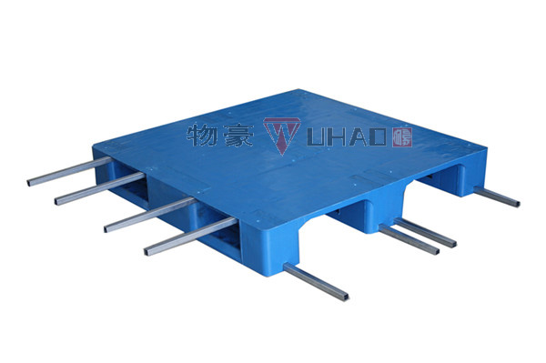 Blue Industrial Plastic Pallet Hygienic Washable With Steel Tube