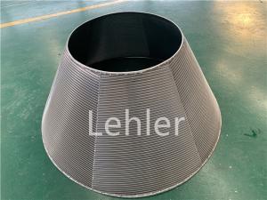 Centrifugue o tipo cônico superfície lisa material da cesta da tela de fio da