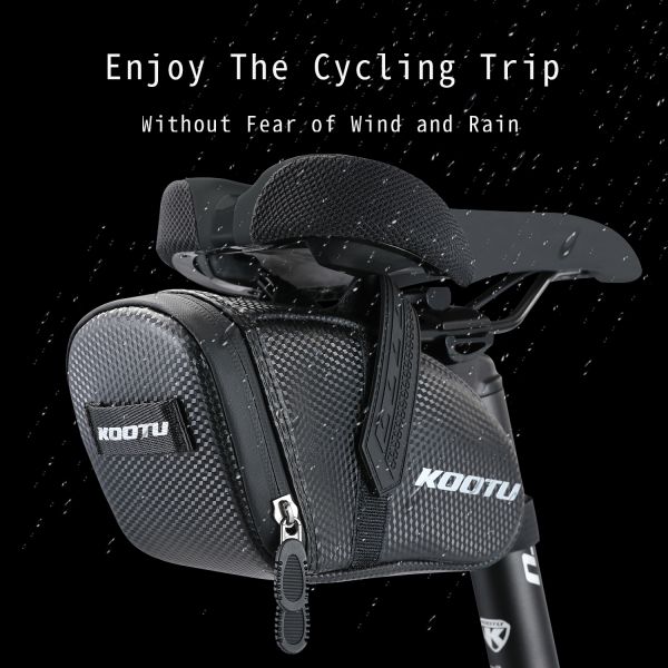 Bolso del poste de Seat de la prenda impermeable del bolso de la silla de montar de la bicicleta de KOOTU para la bici de montaña de la bici del camino