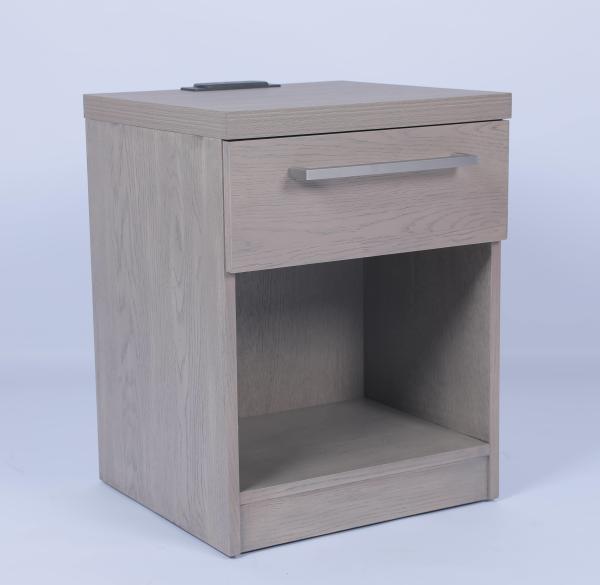 Custom Night Stand Bedside Table Wood & Marble Material