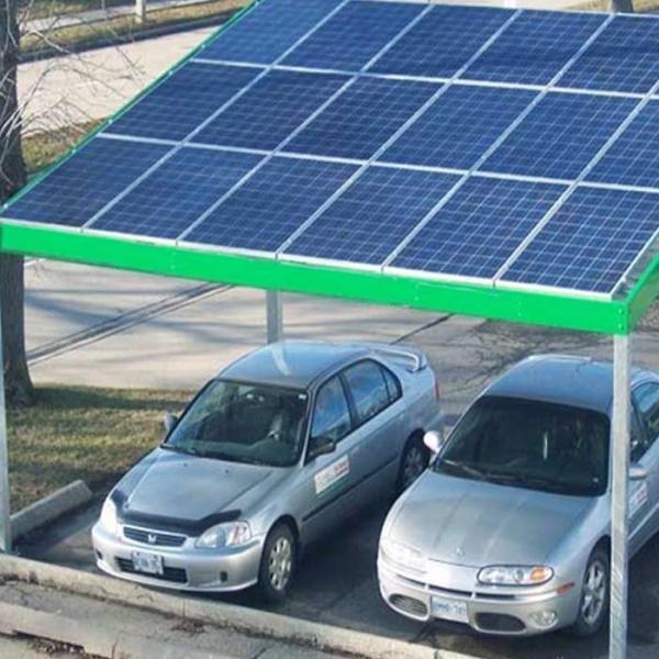 Corrosion Resistant Anodized Solar Parking Lot Structures Snow Load 30psf