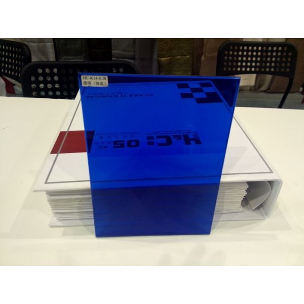 Transparent deep blue EVA foil for glass laminating