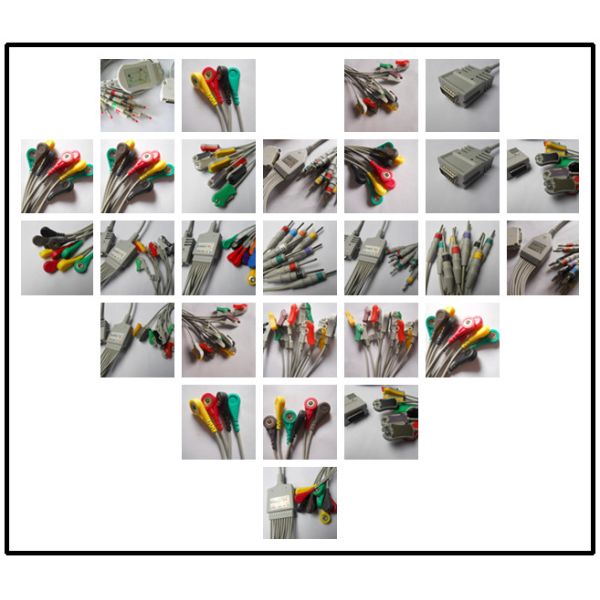 safety TPU IEC AHA EKG Cable For EDAN SE 601 Electrocardiograph