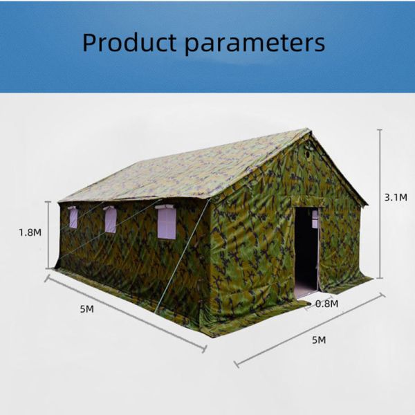 Oxford Military Camping Gear Camouflage Waterproof Tent 5*10*1.8*3.1m