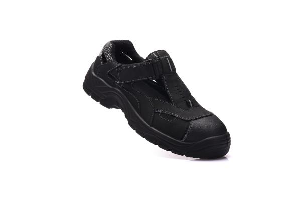 Nubuck Leather Steel Toe Cap Sandals , Ladies Safety Sandals With Toe Protection