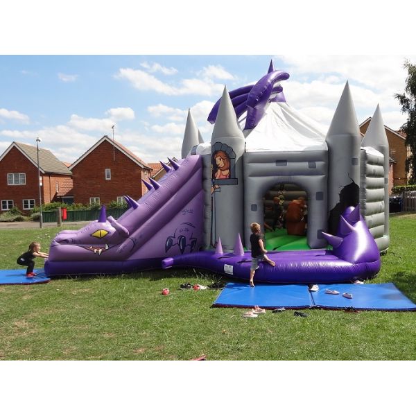 Castle Jumping Games PVC Inflatable Blast Zone Rock Crawler Bouncy House with Slide