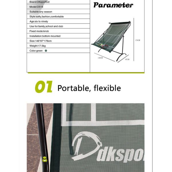 Ball Recycling System Tennis Accessories , Anti Corrosion Tennis Trainer Net