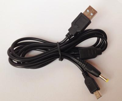 USB preto cabo de carregamento 1.2M aos dados de MINI5P & de PP 2in1 USB