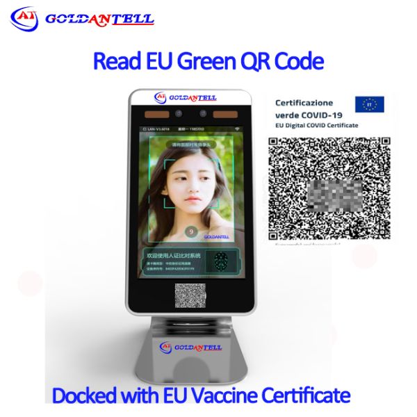 8 читатель кода зеленого цвета QR ЕС турникета опознавания андроида дюйма лицевой