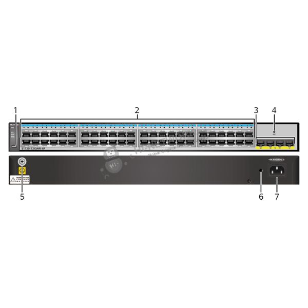 structure-s1720-52gwr-4p-datasheet Huawei Switch S1720-52GWR-4P 48 Port Network Ethernet Switch with 10/100/1000 Ports and 4 Gig SFP