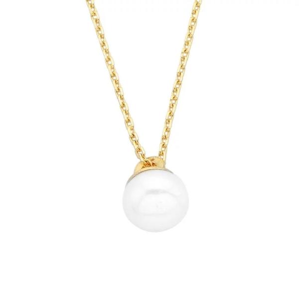 14K Pendant Necklace For Women Is With Decorated A 6MM Freshwater Pearl