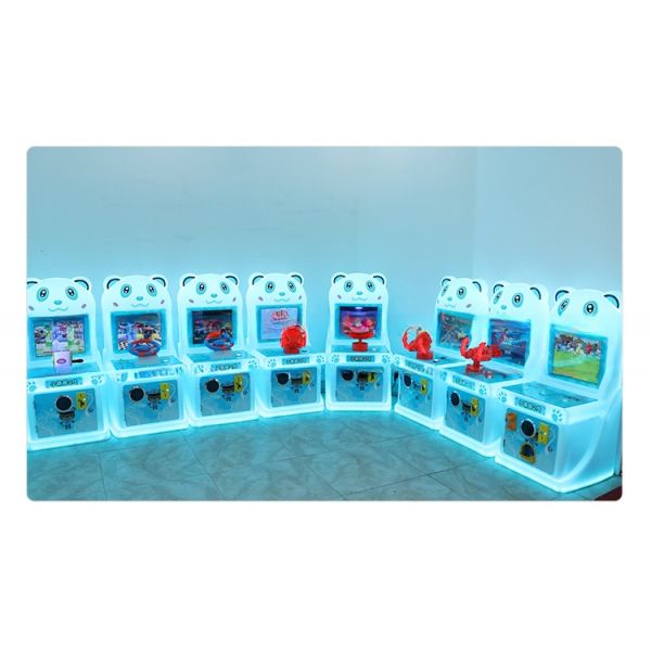 Cute bear kids bullets arcade shooting kids coin operated game machine for indoor shopping mall