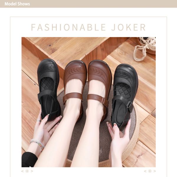 Antislip Girls School Shoes Uniform Shoes First-Layer Real Leather 2023 Customization