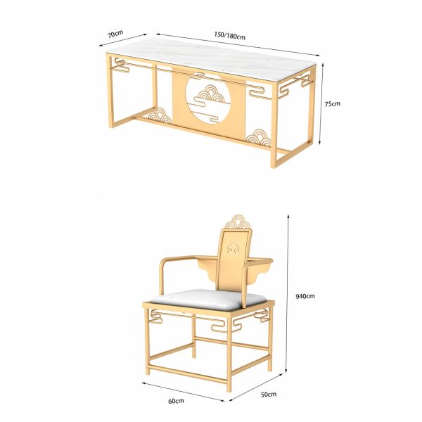 Furniture Imported Style Tea Room Coffee Table with PU Leather Cover Material