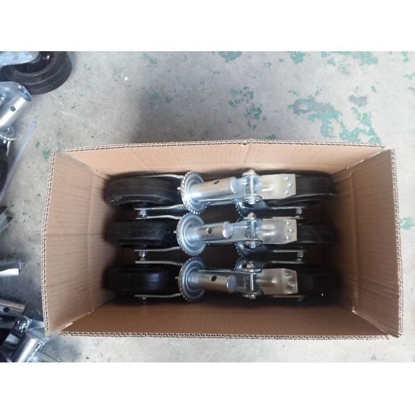 8 inch roller caster scaffold frame cast iron casters rubber wheel 270kgs