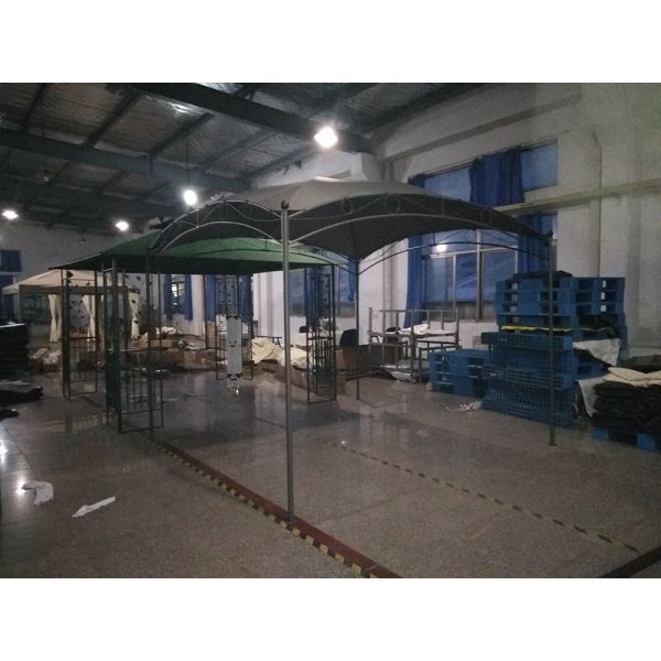 Outdoor Patio Carport with Steel Frame 3*3M Sunshade Garden White Wedding Canopy Roof