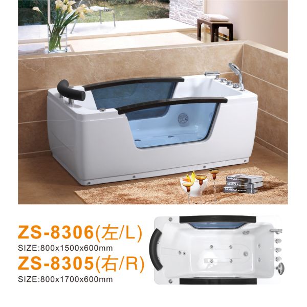 Baignoire Jacuzzi Autoportante Contemporaine en Acrylique avec Base Antidérapante et Panneaux d'Accès Facile pour Projets d'Appartements Modernes