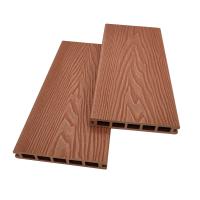 Revêtement de sol extérieur antidérapant pour terrasse WPC à grain de bois gaufré 3D