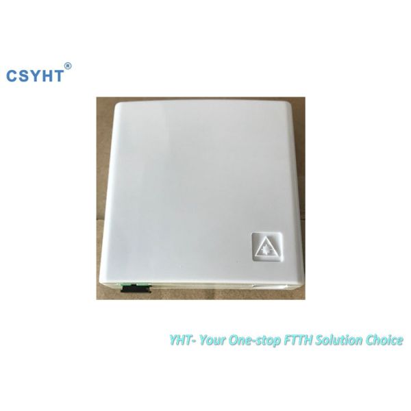 2 Ports FTTH Fiber Optic Terminal Box SC SC Face Plate ABS / PP Material White Color