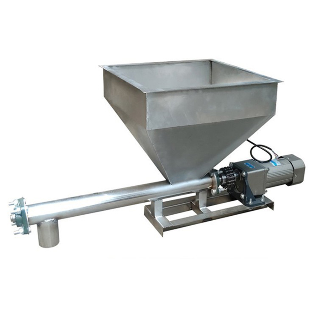 Stainless Steel Screw Feeder with Square Hopper and Variable Frequency Drive for Powder and Granule Conveying