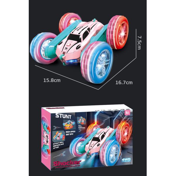 RC Stunt Cars Remote Control Car Double-Sided Driving 360-degree Flips Rotating Car Toy