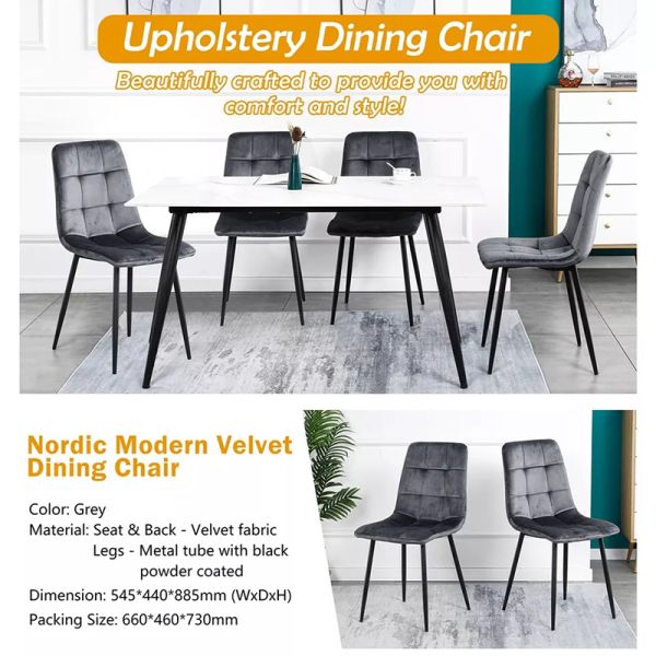 Modern Metal Dining Chairs H885mm