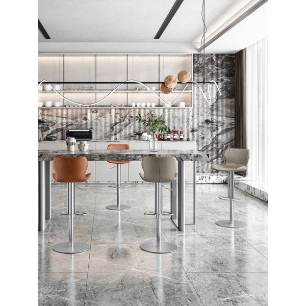 Hotel Restaurant Lift Swivel Bar Stool Light Luxury Home Bar Club Chairs