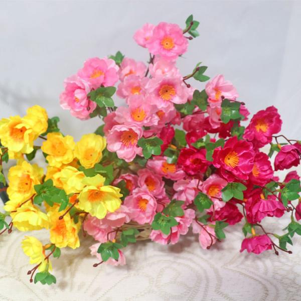 Wedding, shooting props, indoor and outdoor decoration with realistic peach blossoms