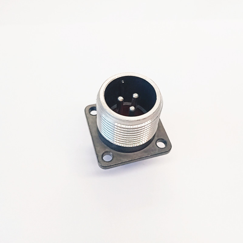 Russian STD 2PTT Threaded Connection Circular Aviation Connector P Series P20J3A 3 Pin Flange Mount Plug Connector