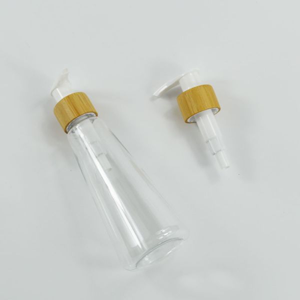 24 Шейная пластиковая бамбуковая эмульсионная насос лосьон насос диспенсер индивидуальная косметическая упаковка