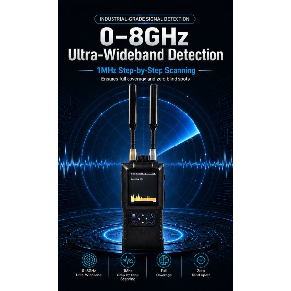 0-8000mhz Handheld Drone Detector FPV Detection For Fast Uav Anti Drone System Drone Security For Drone Detection