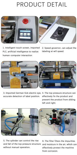 Wine Bottle Sticker Labeling Machine with Semi-automatic Grade and Case Packaging Type