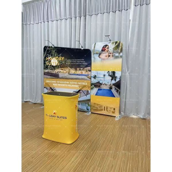 3x3m Trade Show Booth with 250g Polyester Fabric, Tool-Free Assembly, and Dye Sublimation Printing for Exhibition Use