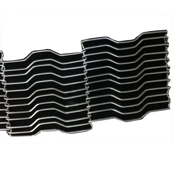 Curva de la banda transportadora de la malla de alambre de la flexión del plano de acero de carbono o tipo especial