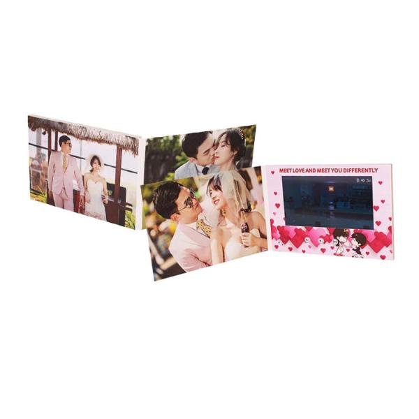 7 inch HD screen wedding video book,LCD video greeting invitation for wedding
