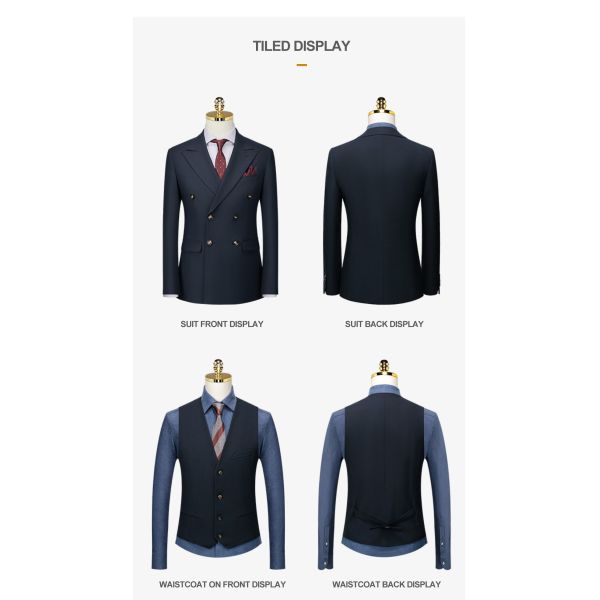 Mixed Fabric Groom's Suit for Professional Business Men in British Style Weddings in UK