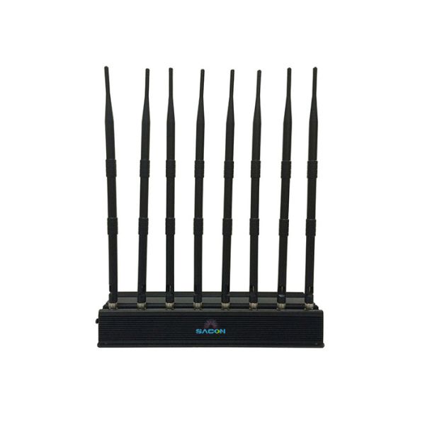 VHF UHF Mobile Phone GPS Jammer with Omni Directional Antennas and 19W Output Power
