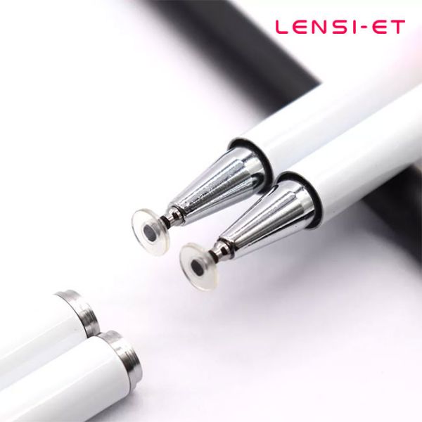 2 In 1 Screen Touch Pen Aluminum Alloy Hard Plastic Stylus 13.5CM 10g