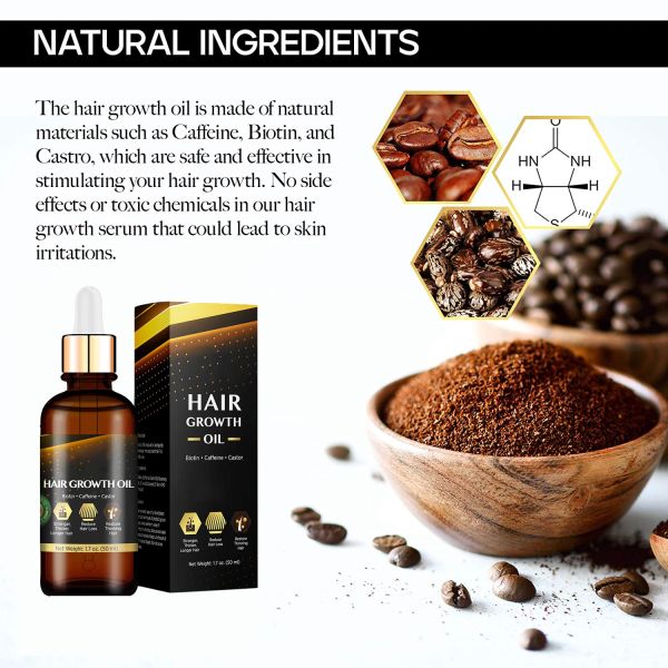 Частное масло роста волос Labe с кофеином, биотином для сильного, толстый, более длинным