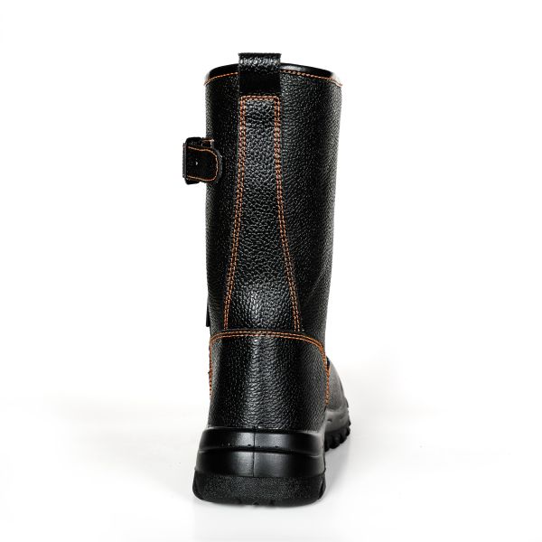 Shengjie черная ткань рельефная коровая кожа высокая резка заживление шнурки с стальной PU подошвой защитные ботинки безопасности