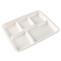 Bagasse Sugar Cane Fiber Compostable Paper Plate avec des diviseurs