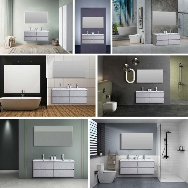 Plywood Led Bathroom Mirror Cabinet Rectangle Unpainted Board Material
