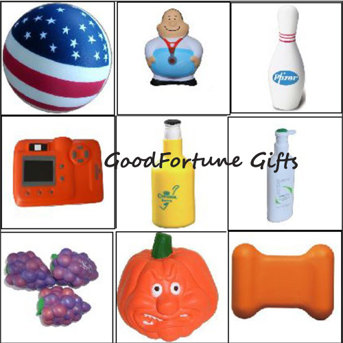 Customed printed logo pu stress ball promotion gift