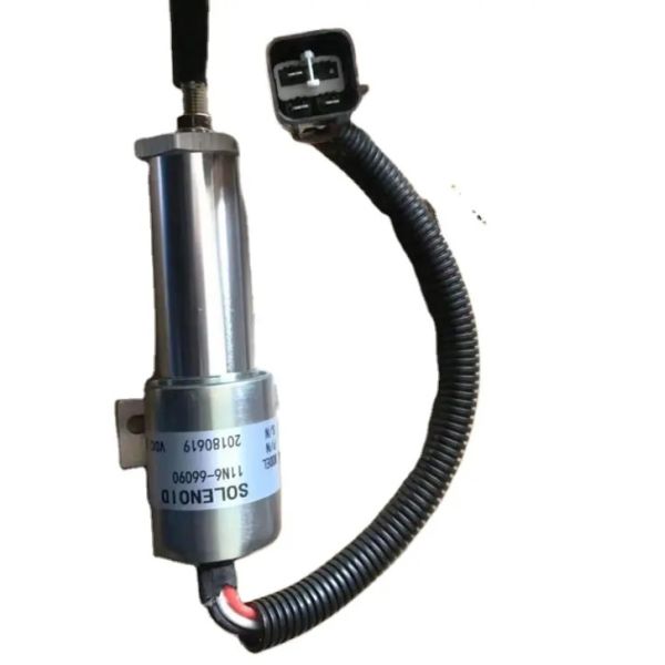 24v Hydraulic Stop Solenoid Original 11N6-66090-24 Excavator Fuel Stop Shutdown Solenoid Engine Parts