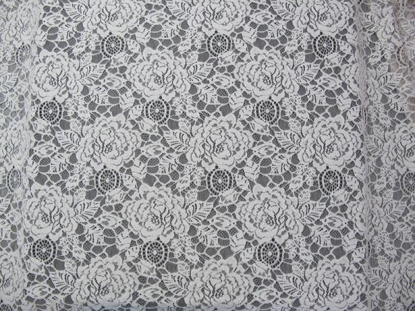 Eco Friendly Cotton Nylon Flower Lace Fabric White For Blouse OEM ODM